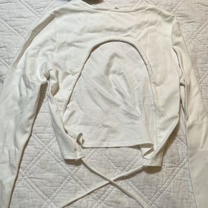 Garage long sleeve backless top